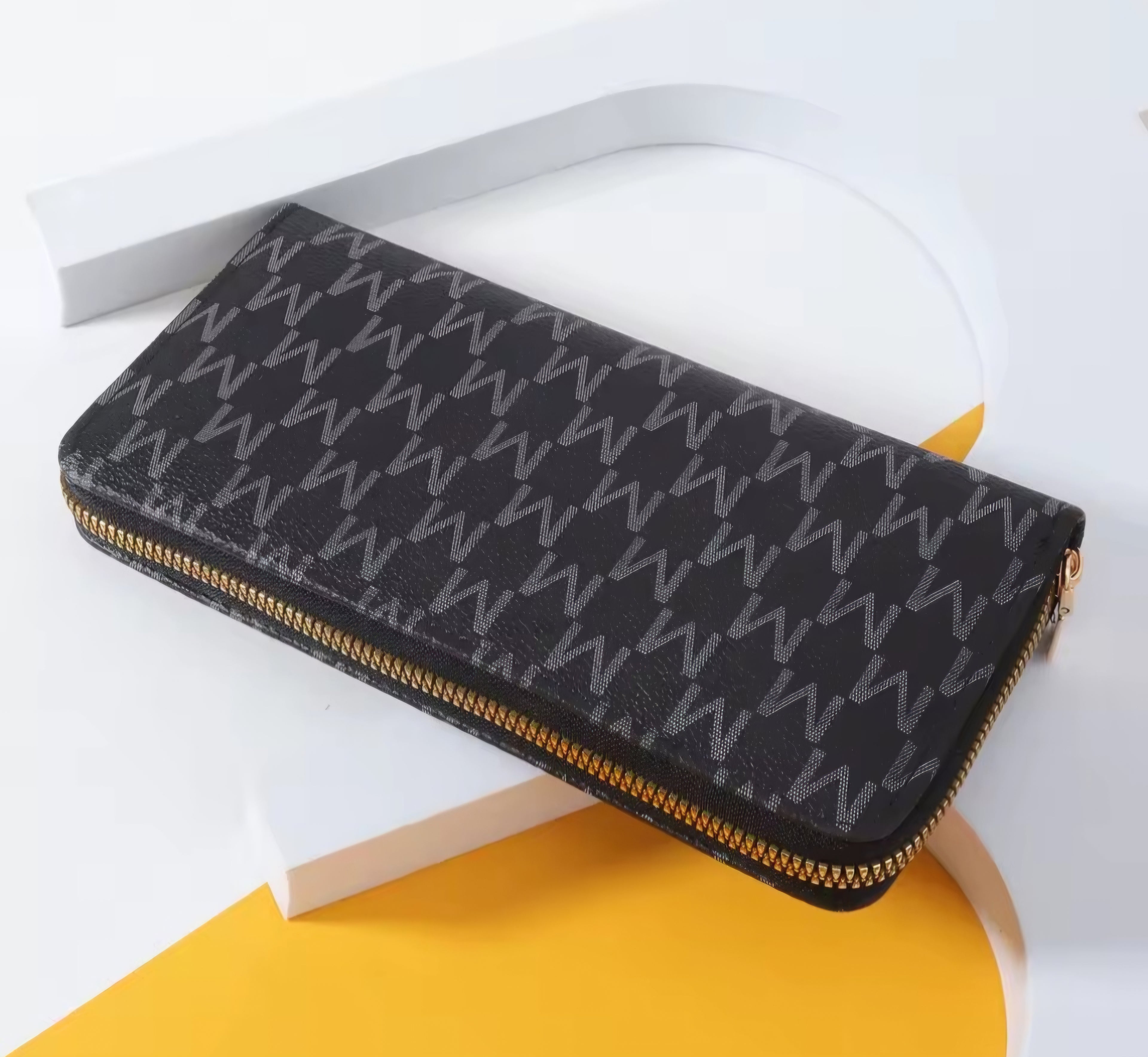 Black leather Letter M purse and matching wallet