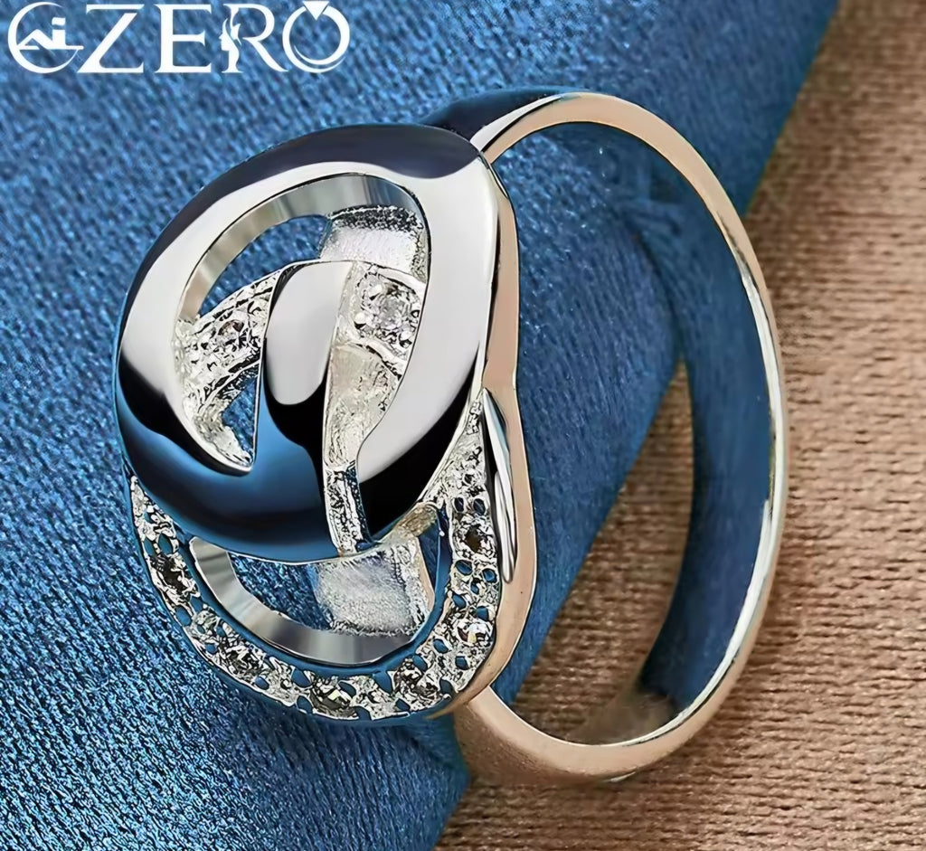 Sterling silver G ring size 7