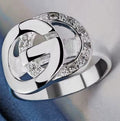 Sterling silver G ring size 7