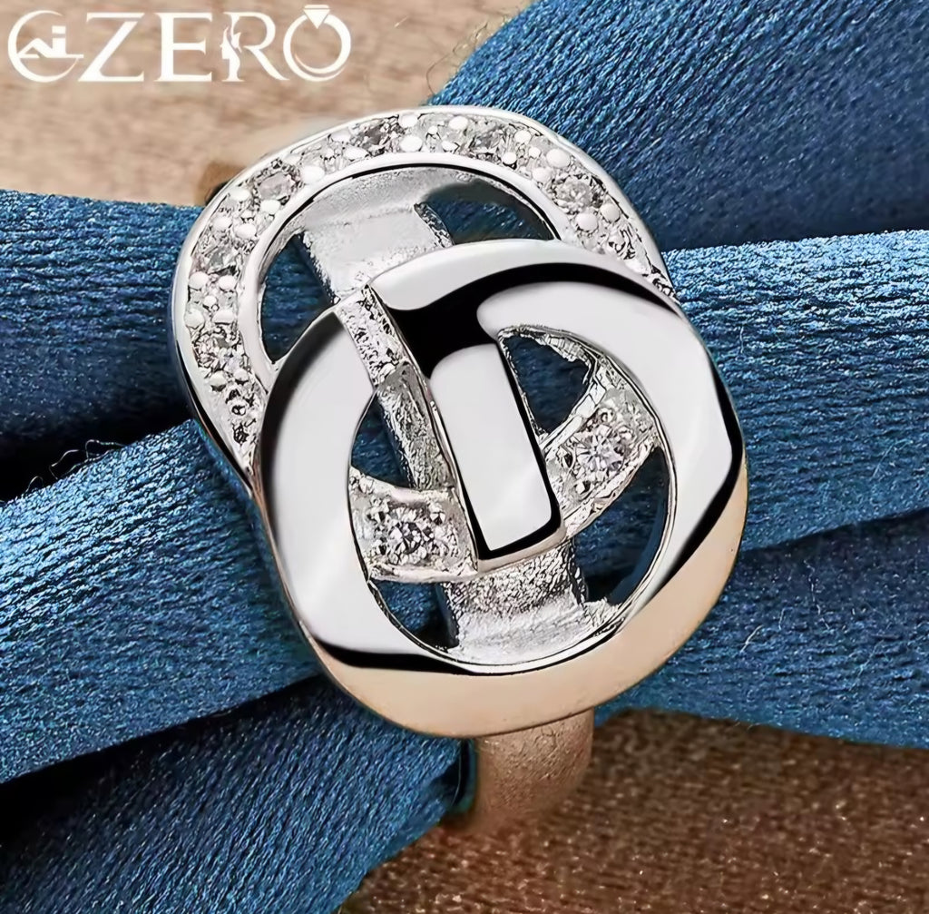 Sterling silver G ring size 7