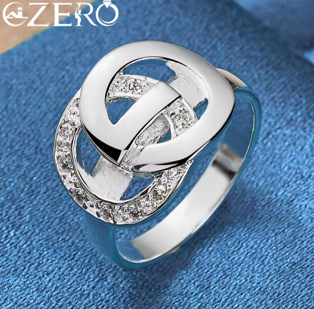 Sterling silver G ring size 7