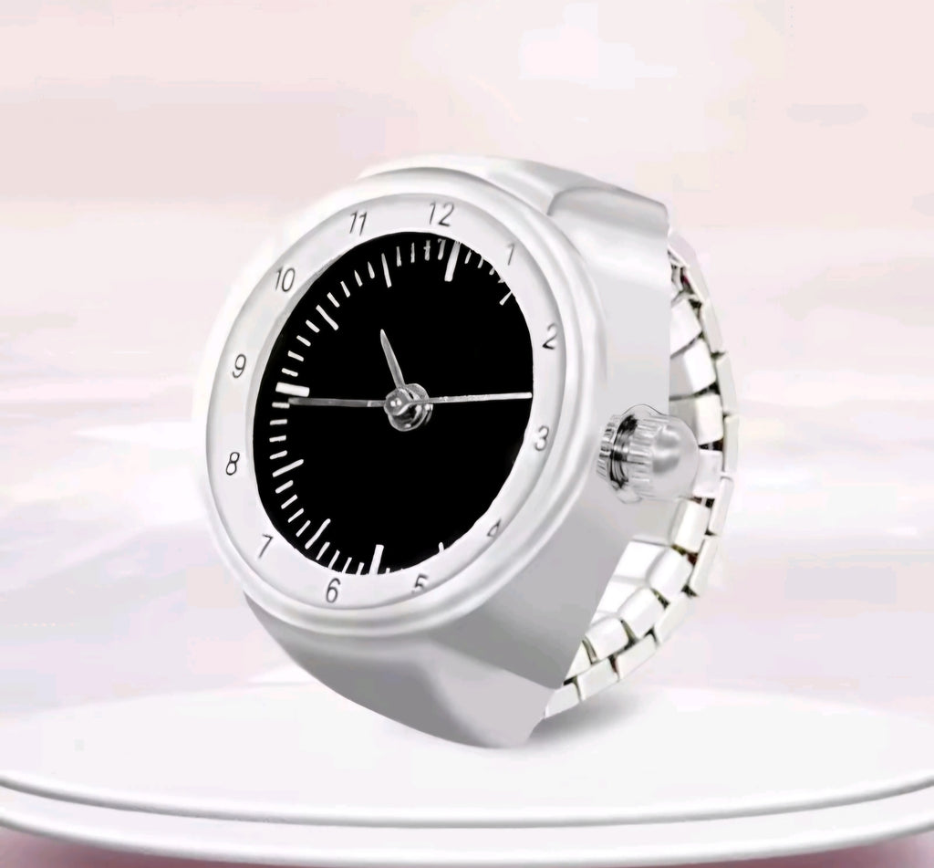 Kiss Silver Quartz Finger Ring Watch Brand New