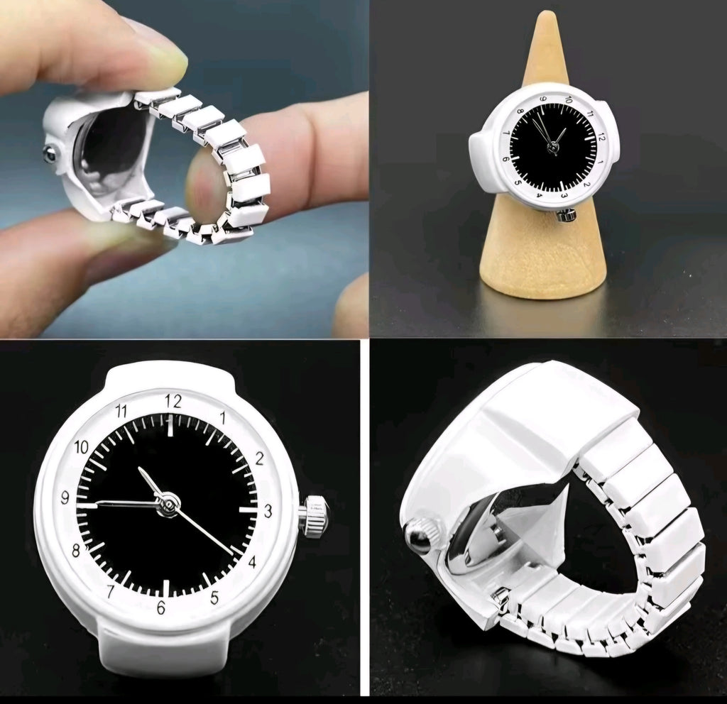 Kiss Silver Quartz Finger Ring Watch Brand New