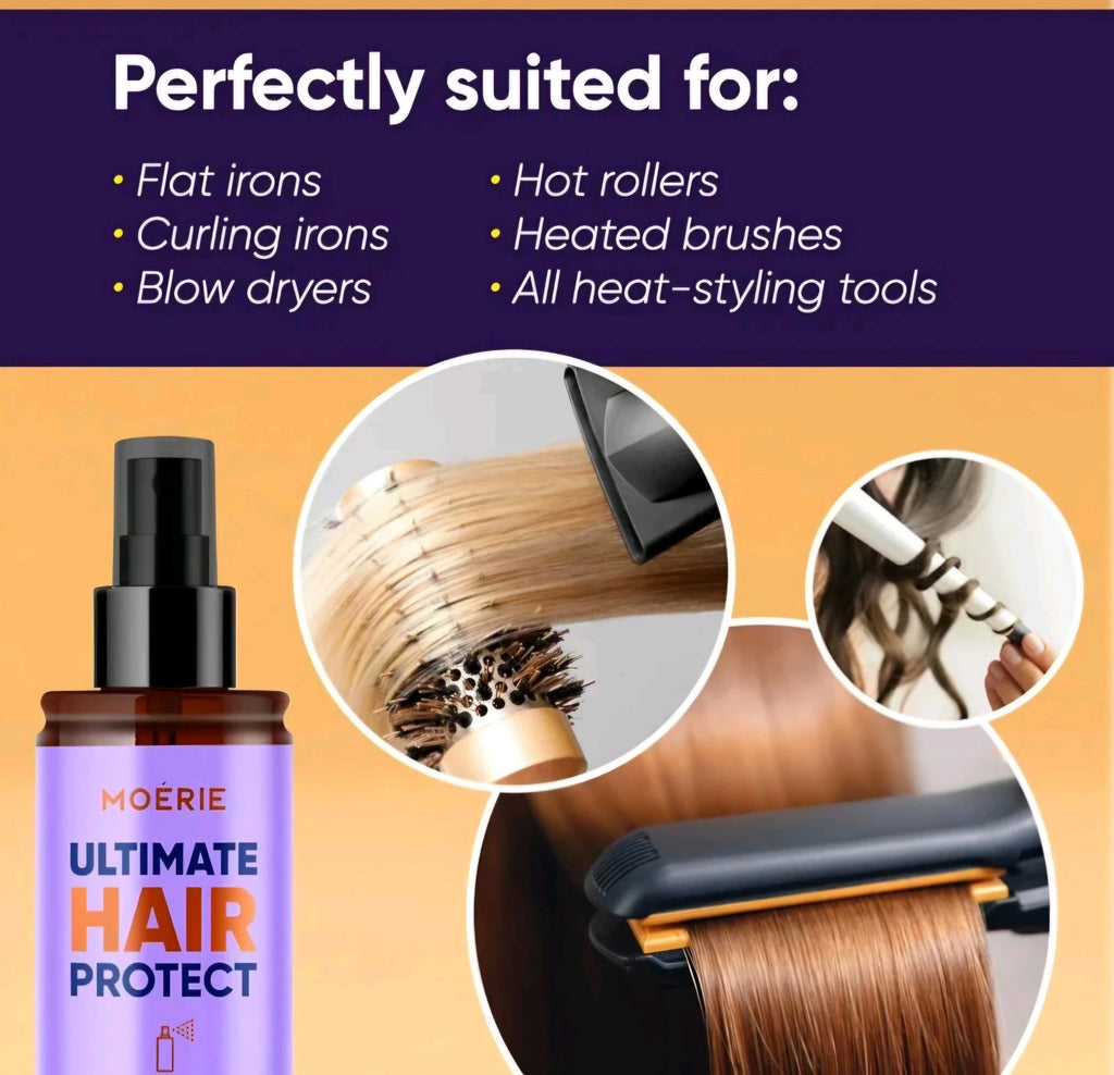 Moerie Hair Heat Protectant Spray Lightweight AntiFrizz Heat Protector Brand New