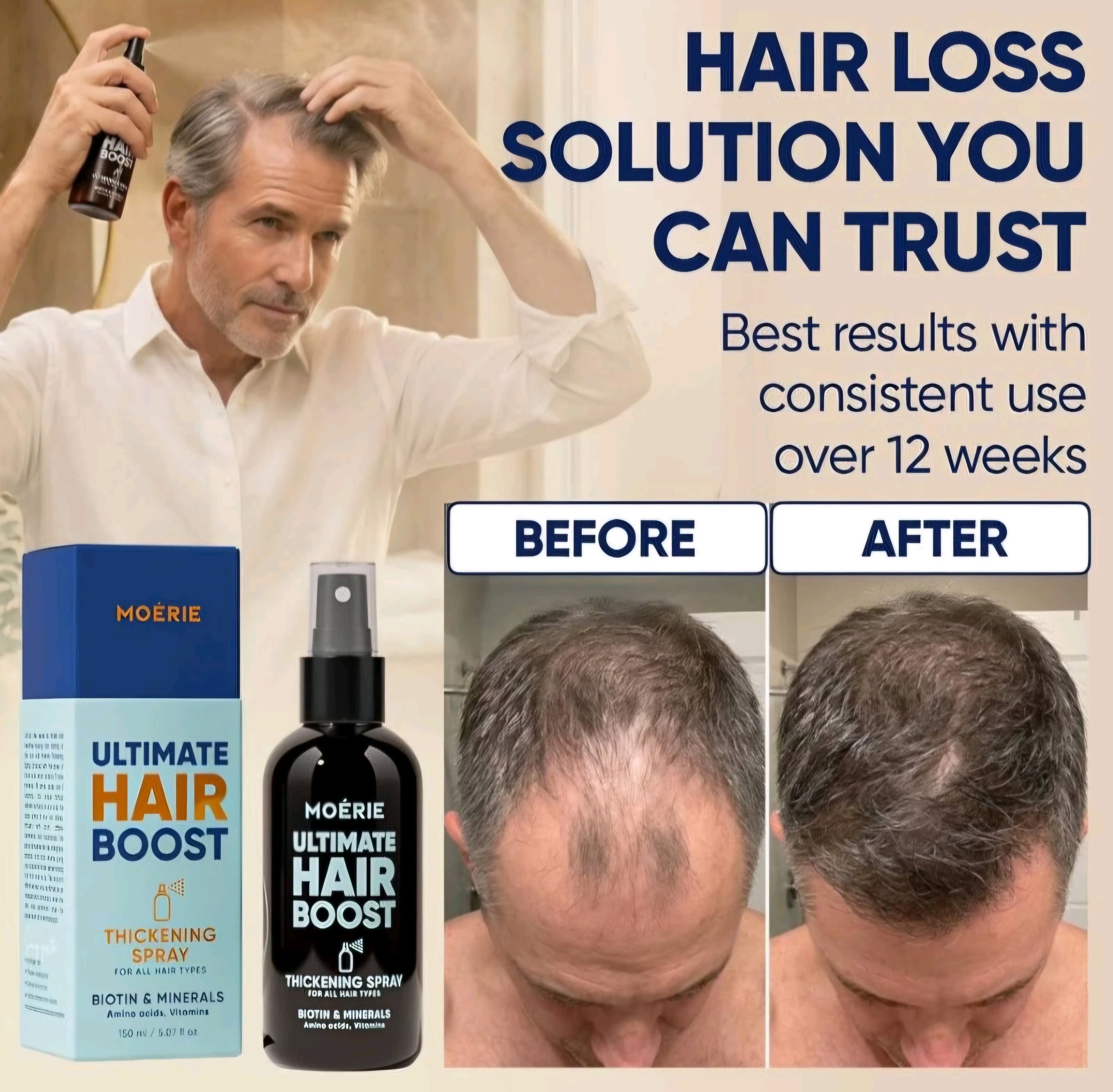 Moerie Hair Growth Serum Spray for Men and Women, Hair Loss Solution - Brand New